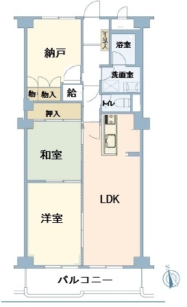 イトーピア八島マンション　8階 間取り図 