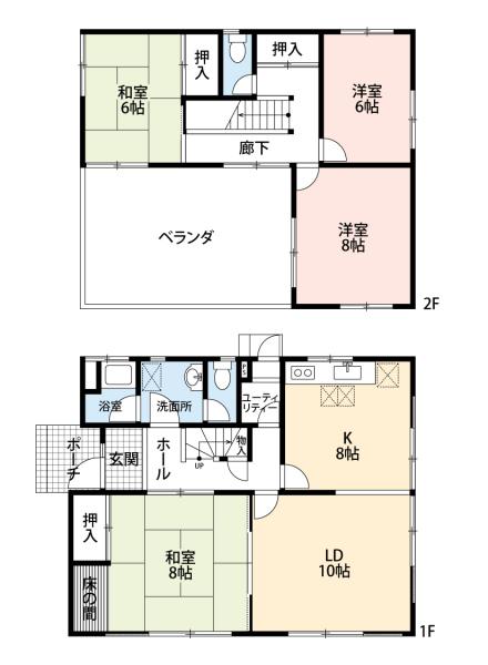 南沼上3 間取り図 