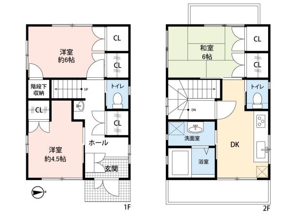 国吉田5 間取り図 