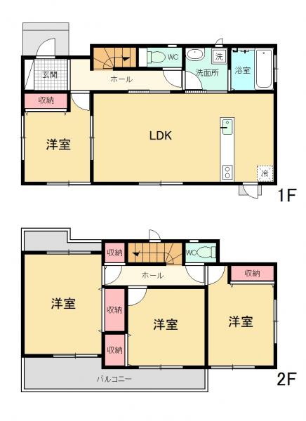 黒石1丁目　戸建 間取り図 