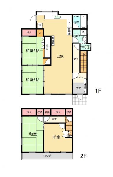 駅北4丁目　戸建 間取り図 