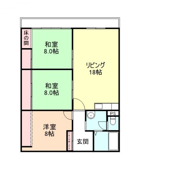 中古マンション 富山市大泉中町 富山地鉄富山市内線西中野駅 400万円