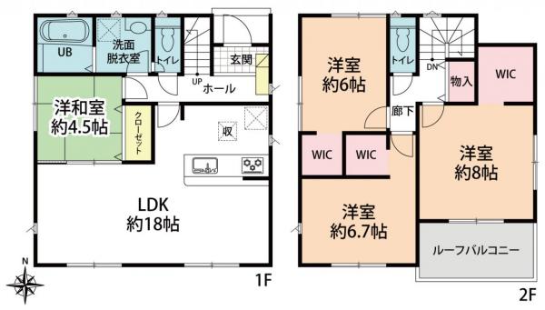 新築戸建 各務原市鵜沼羽場町2丁目168 名鉄各務原線羽場駅 1890万円~2390万円