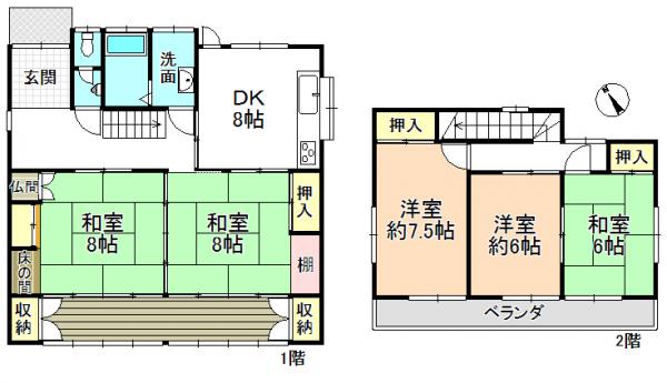 中古戸建 岐阜県各務原市蘇原清住町5丁目 高山本線蘇原駅 698万円