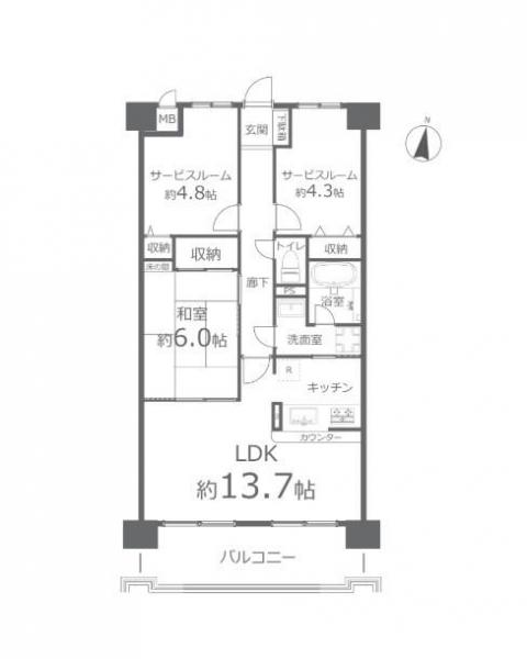 中古マンション 岡山市北区野田２丁目 宇野線大元駅 1,799万円