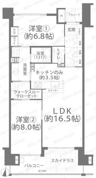 ロイヤルガーデン岡山運動公園 間取り図 