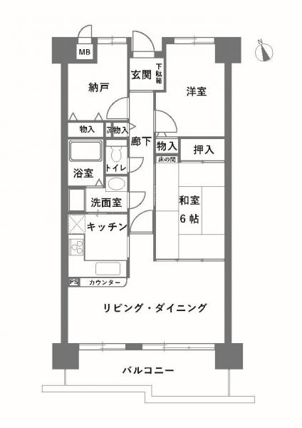 セザール岡南 間取り図 