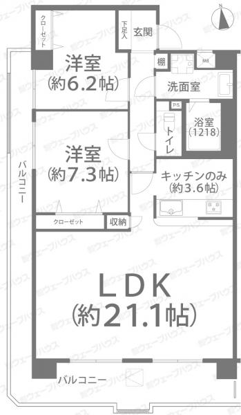 グレイスステージ中納言 間取り図 