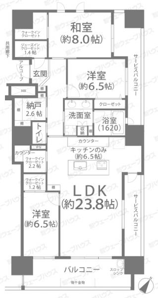 リビンコートプライム京山 間取り図 