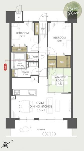 アルファステイツ大学病院通り 間取り図 
