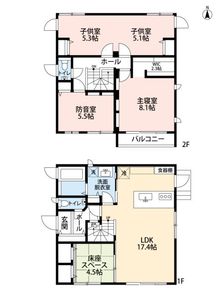 小城市三日月町樋口　戸建 間取り図 