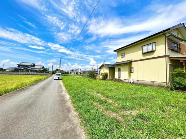城島町江上上　土地 前面道路含む現地写真 