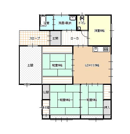 神埼町鶴　戸建 間取り図 