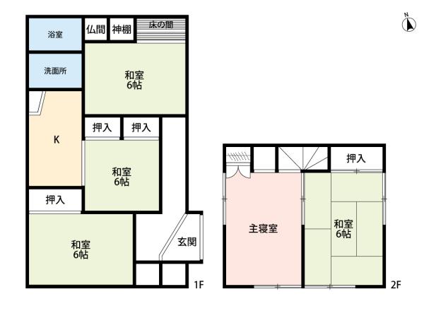 牛津町牛津　戸建 間取り図 