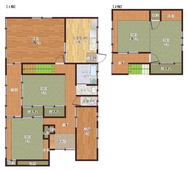 佐賀市水ケ江6丁目　戸建 間取り図 