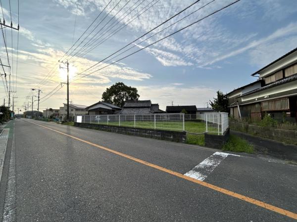 城島町江上　土地 前面道路含む現地写真 