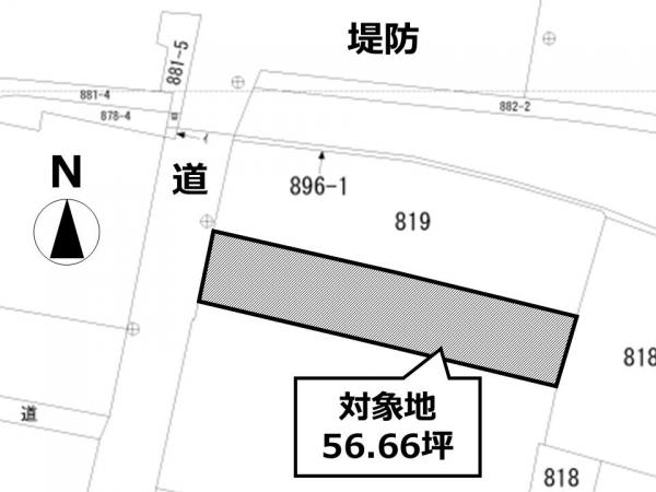 大川市大字小保　土地 区画図 