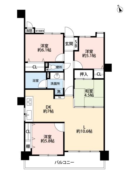 アーサー櫛原リベックス 間取り図 