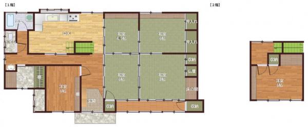 武雄市朝日町大字中野　戸建 間取り図 