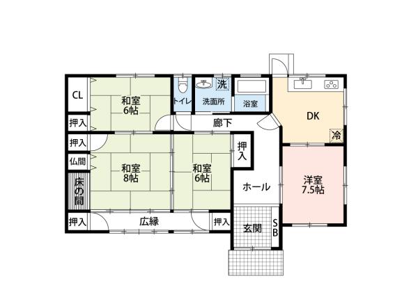 久保泉町下和泉　戸建 間取り図 