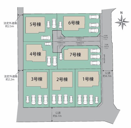 今宿上ノ原　新築 全体区画図 