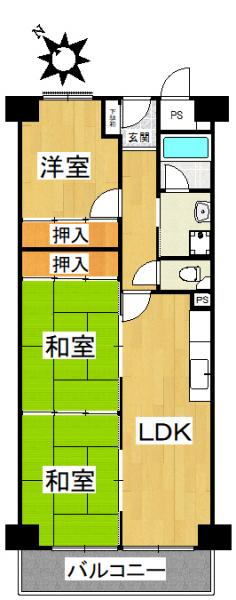 中古マンション 福岡県福岡市博多区千代5丁目1-4 福岡市箱崎線千代県庁口駅 800万円