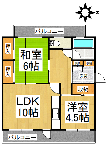 第一大池マンション 間取り図 