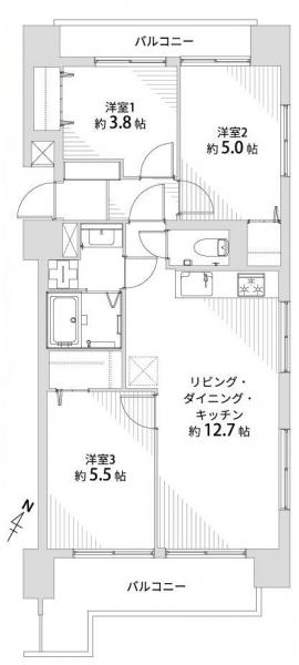 中古マンション 福岡市博多区美野島1丁目 JR篠栗線博多駅 2480万円