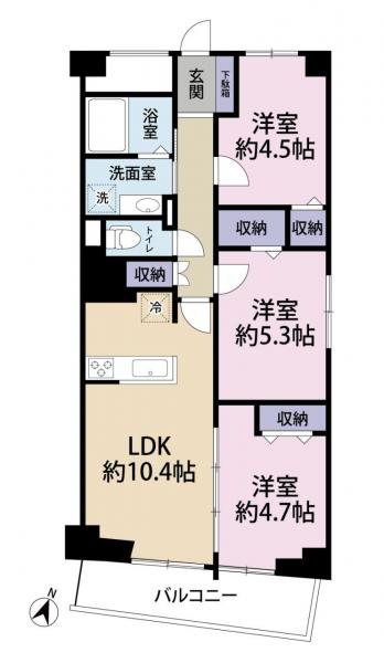 中古マンション 春日市春日原北町3丁目 西鉄天神大牟田線春日原駅 2180万円
