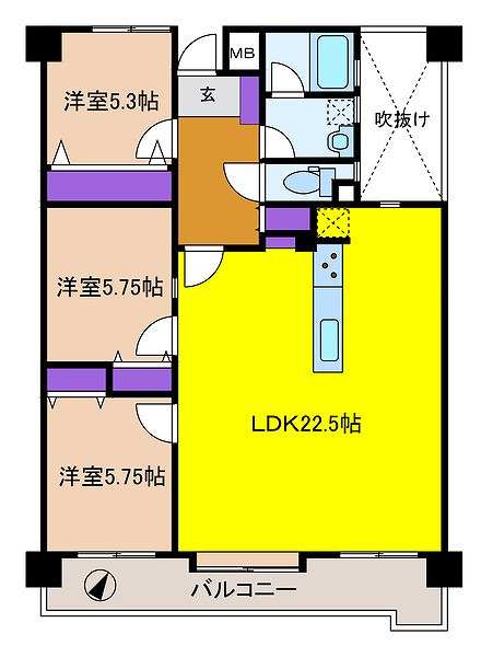 中古マンション 福岡市南区鶴田4丁目 JR博多南線博多南駅 1880万円
