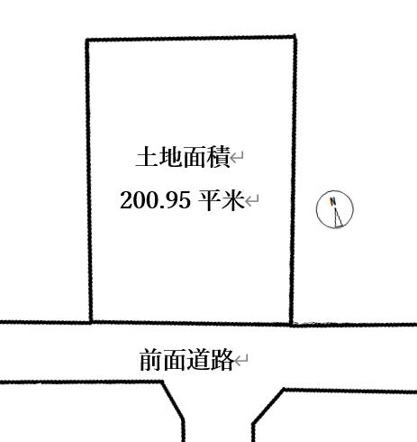 舞松原5丁目土地 区画図 