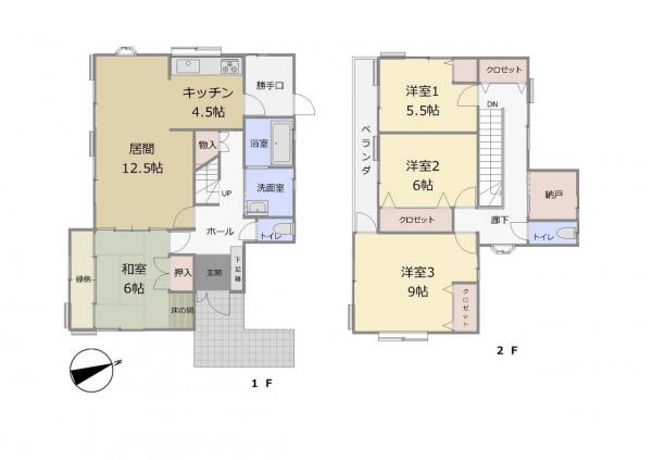 美和台7丁目中古戸建 間取り図 