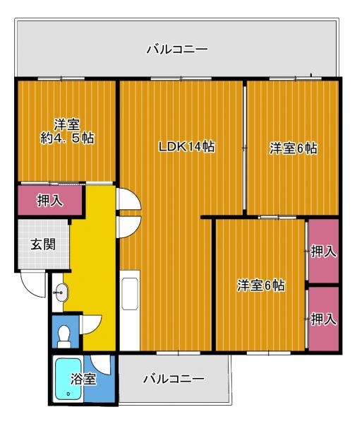 鎧坂団地 間取り図 