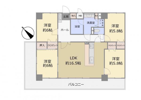 グランピアグーテンハイツ箱崎V 間取り図 