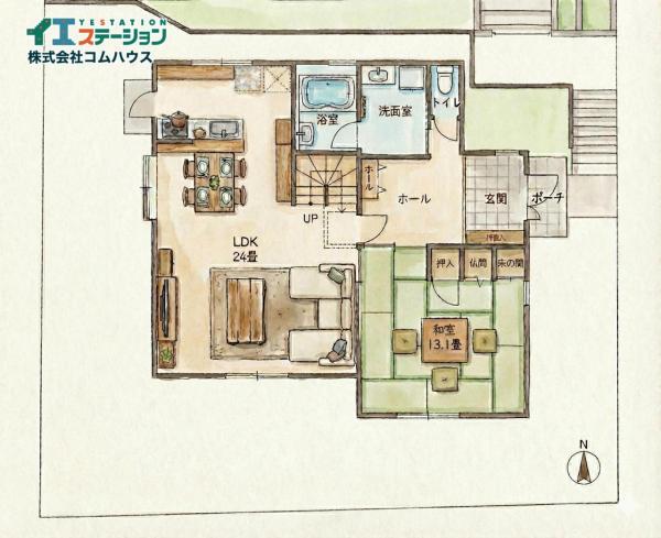 小笹1丁目戸建 間取り図 