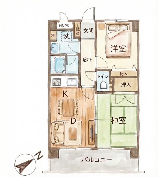 ライオンズマンション香椎駅前 間取り図 