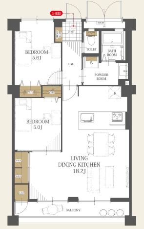 ニュー千早団地3棟 間取り図 