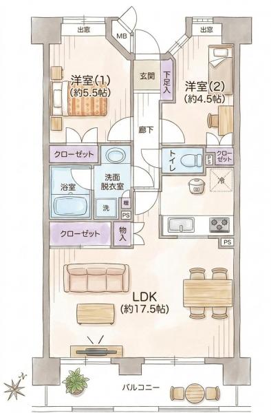 パークエステート博多 間取り図 