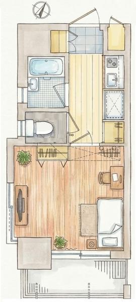 ダイナコート平尾山荘通り 間取り図 