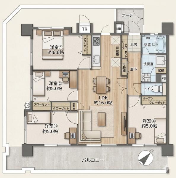 中古マンション 福岡市東区松島４丁目1-9 西鉄貝塚線貝塚駅 3,990万円