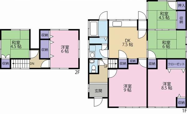 中古戸建 福岡県北九州市八幡西区中の原2丁目5-31 筑豊電鉄三ヶ森駅 690万円