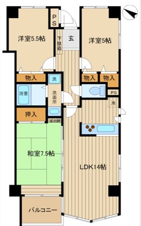 中古マンション 高崎市末広町 JR信越本線北高崎駅 1120万円