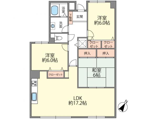 グリーンマンションやよい坂 間取り図 