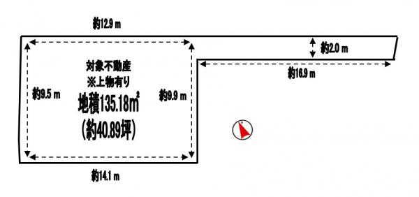 片縄北3丁目土地　建築条件無し 区画図 