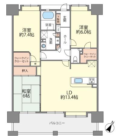 アンピール美しが丘2 間取り図 