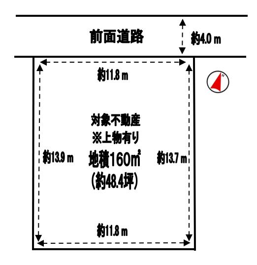 後野3丁目古屋付土地 区画図 