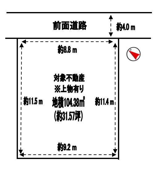 若久2丁目土地　建築条件無し 区画図 