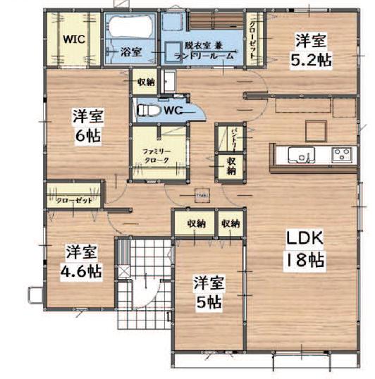 大刀洗町新築戸建 間取り図 