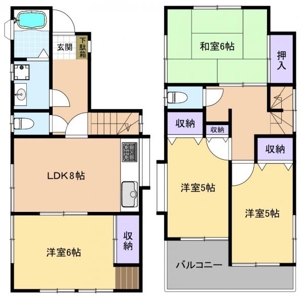 中古戸建 東久留米市幸町4丁目 西武池袋線清瀬駅 2580万円