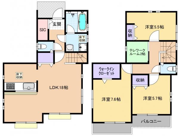 新築戸建 東京都東久留米市南沢1丁目 西武池袋線東久留米駅 4280万円